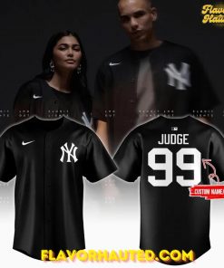 New York Yankees Aaron Judge Black Lights Out Baseball Jersey