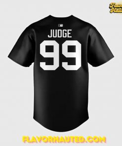 New York Yankees Aaron Judge Black Lights Out Baseball Jersey 3