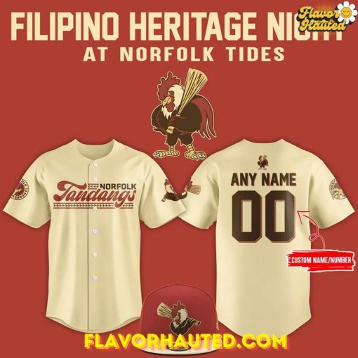 Norfolk Tides Filipino Heritage Night 2025 Special Baseball Jersey