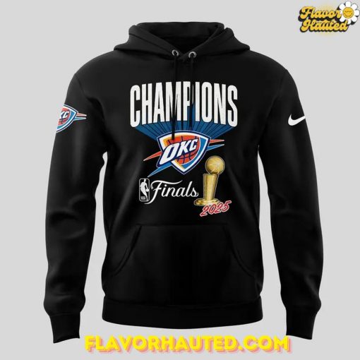 Oklahoma City Thunder Champions NBA 2025 Black Hoodie