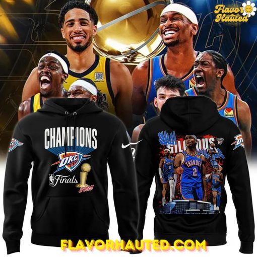 Oklahoma City Thunder Champions NBA 2025 Black Hoodie