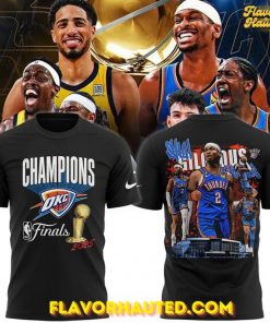Oklahoma City Thunder Champions NBA 2025 Black T-Shirt