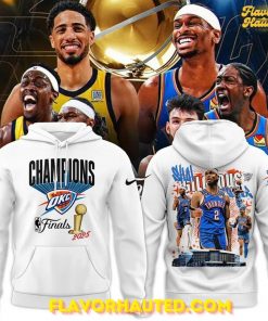 Oklahoma City Thunder Champions NBA 2025 White Hoodie