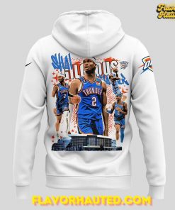 Oklahoma City Thunder Champions NBA 2025 White Hoodie 3