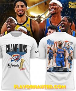 Oklahoma City Thunder Champions NBA 2025 White T-Shirt