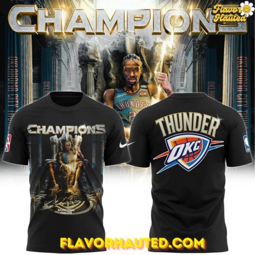 Oklahoma City Thunder Shai Gilgeous-Alexander MVP Champions 2025 T-Shirt