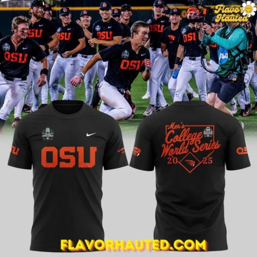 Oregon State Beavers Baseball Men’s College World Series 2025 Black Shirt