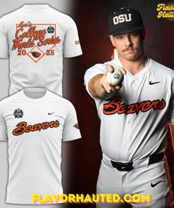 Oregon State Beavers Baseball Men’s College World Series 2025 White Shirt