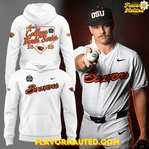 Oregon State Beavers Baseball Men’s College World Series 2025 White Shirt