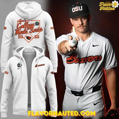Oregon State Beavers Baseball Men’s College World Series 2025 White Shirt