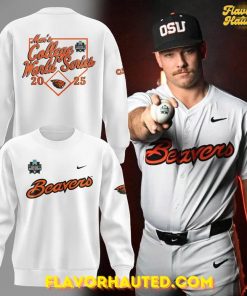 Oregon State Beavers Baseball Men's College World Series 2025 White Shirt 7