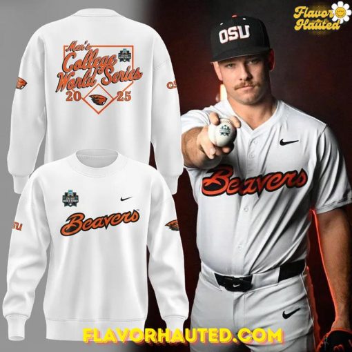 Oregon State Beavers Baseball Men’s College World Series 2025 White Shirt