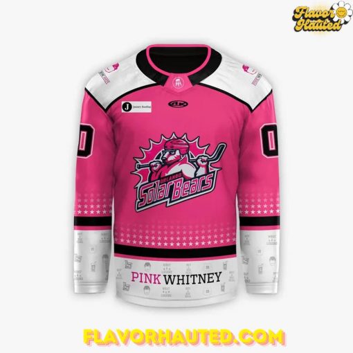 Orlando Solar Bears 2025 Pink Whitney Limited Edition Hockey Jersey