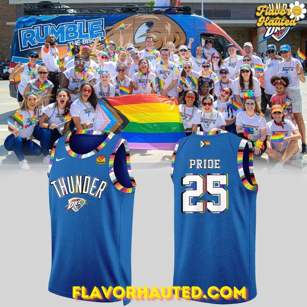 Pride 25 OKC Thunder Special Edition Basketball Jersey Pride 25 OKC Thunder Special Edition Basketball Jersey