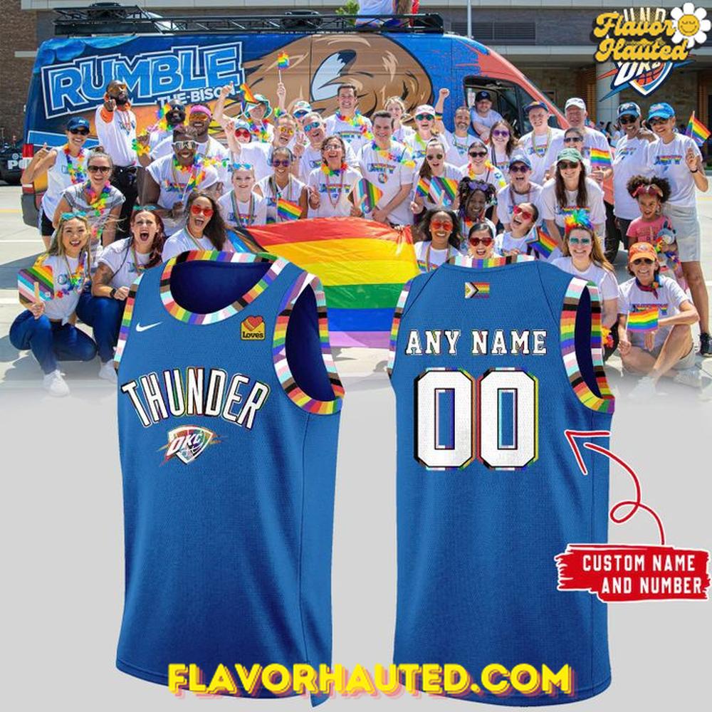 Pride 25 OKC Thunder Special Edition Basketball Jersey Pride 25 OKC Thunder Special Edition Basketball Jersey