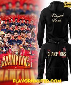 RCB Champion 2025 Tata Indian Premier League Limited Edition Black Hoodie