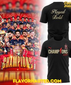 RCB Champion 2025 Tata Indian Premier League Limited Edition Black T-Shirt