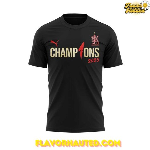 RCB Champion 2025 Tata Indian Premier League Limited Edition Black T-Shirt