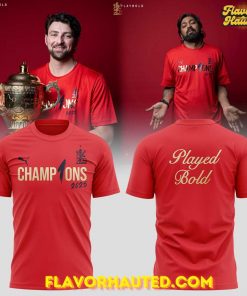 RCB Champion 2025 Tata Indian Premier League Limited Edition Red T-Shirt