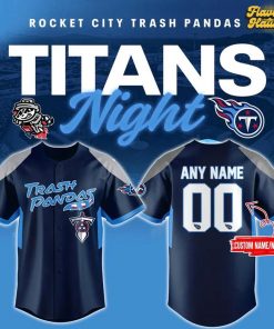 Rocket City Trash Pandas x Tennessee Titans Night Baseball Jersey