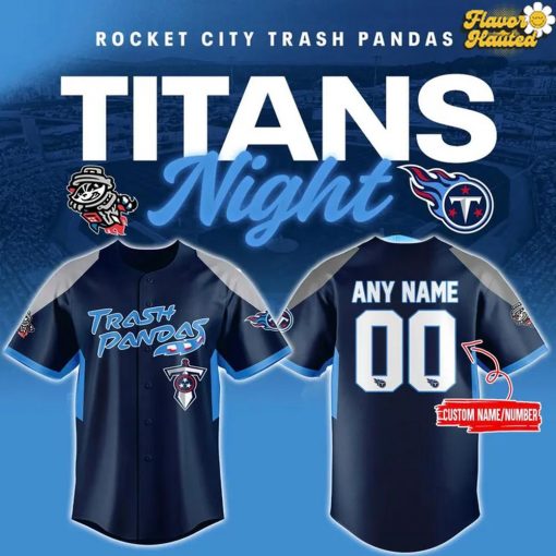 Rocket City Trash Pandas x Tennessee Titans Night Baseball Jersey