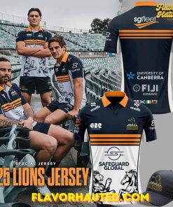 Safeguard Global ACT Brumbies Lions 2025 Special Polo Shirt