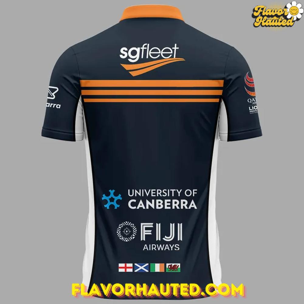 Safeguard Global ACT Brumbies Lions 2025 Special Polo Shirt Safeguard Global ACT Brumbies Lions 2025 Special Polo Shirt