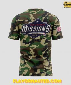 San Antonio Missions Military Appreciation Special 2025 Camo T Shirt 3