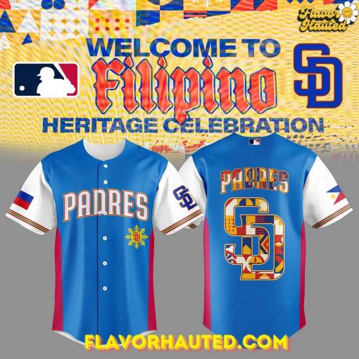 San Diego Padres Celebrating Filipino Heritage Night Special Baseball Jersey