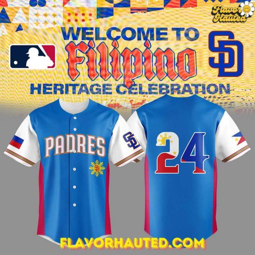 San Diego Padres Celebrating Filipino Heritage Night Special Baseball Jersey