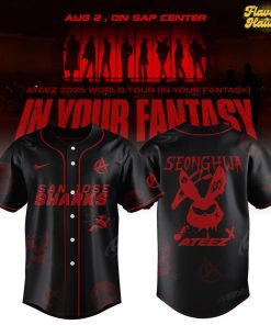 San Jose Sharks x ATEEZ 2025 World Tour Baseball Jersey