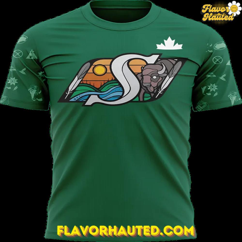 Saskatchewan Roughriders 2025 Indigenous Heritage Special T-shirt Saskatchewan Roughriders 2025 Indigenous Heritage Special T-shirt