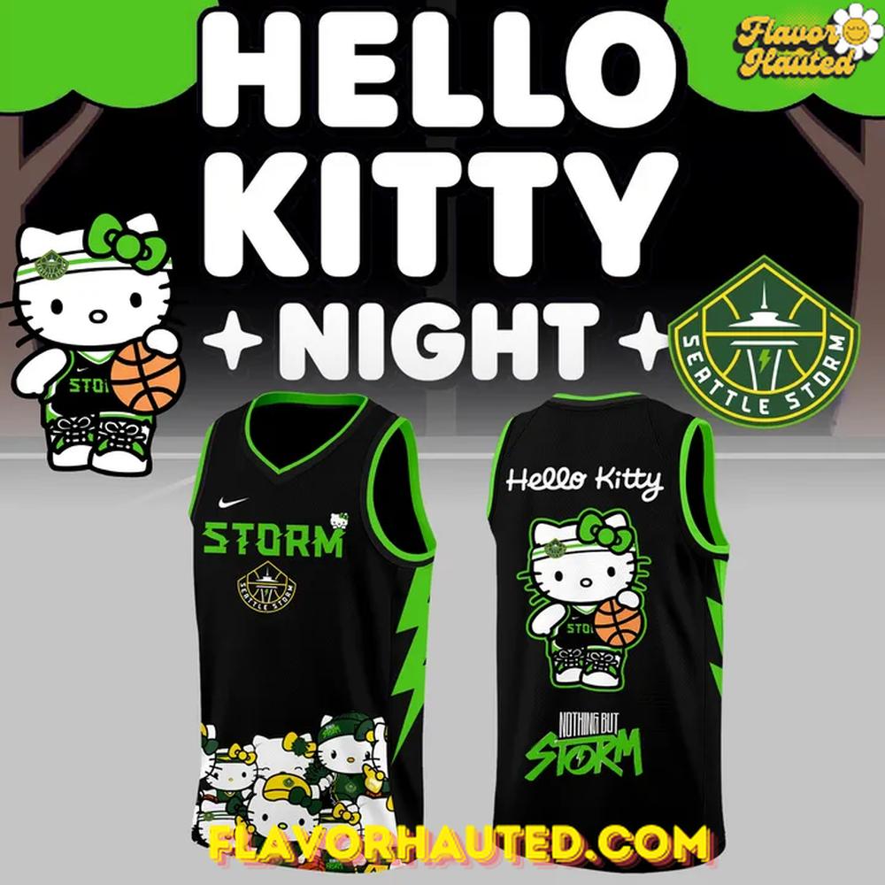 Seattle Storm x Hello Kitty Night 2025 Special Edition Basketball Jersey Seattle Storm x Hello Kitty Night 2025 Special Edition Basketball Jersey