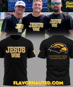 Southern Miss Golden Eagles Jesus Won Black T-Shirt