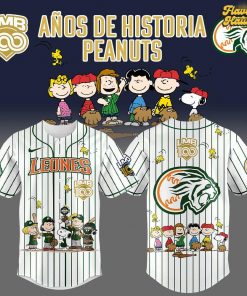 Leones de Yucatán 100 Años De Historia Peanuts Night Special Baseball Jersey