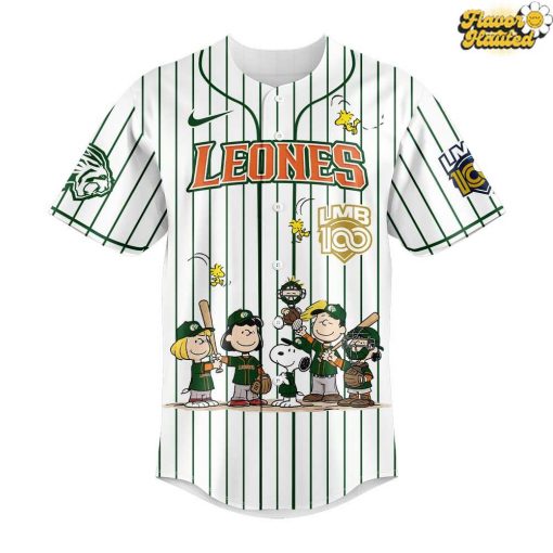 Leones de Yucatán 100 Años De Historia Peanuts Night Special Baseball Jersey