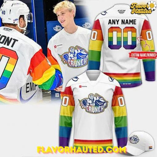 Syracuse Crunch Pride Month 2025 Special White Hockey Jersey