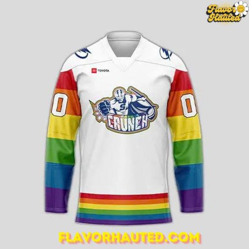 Syracuse Crunch Pride Month 2025 Special White Hockey Jersey
