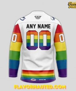 Syracuse Crunch Pride Month 2025 Special White Hockey Jersey 3