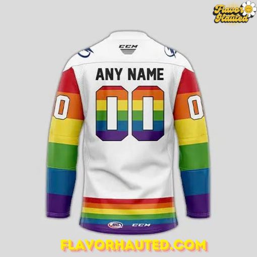 Syracuse Crunch Pride Month 2025 Special White Hockey Jersey