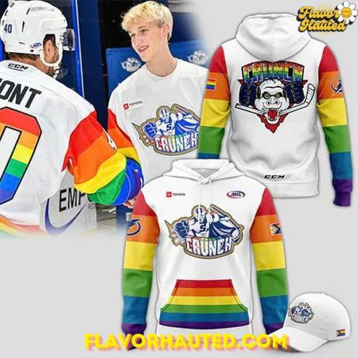 Syracuse Crunch Pride Month 2025 Special White Hoodie
