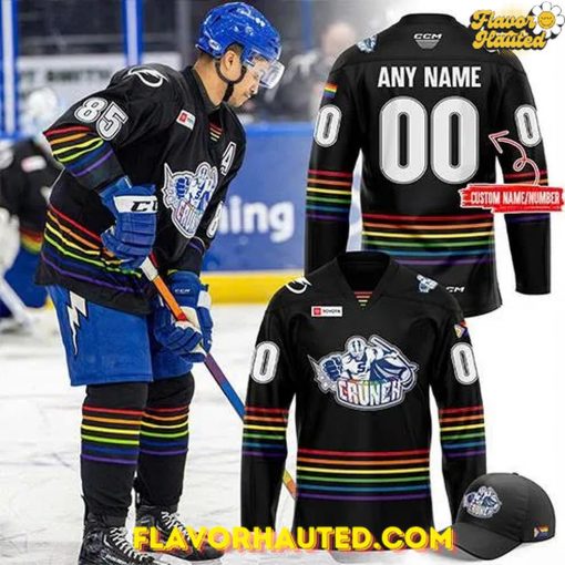 Syracuse Crunch Pride Month Collections 2025 Black Hockey Jersey