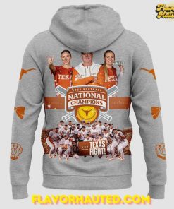 Texas Longhorns 2025 NCAA Softball National Champions Special Gray Hoodie 3