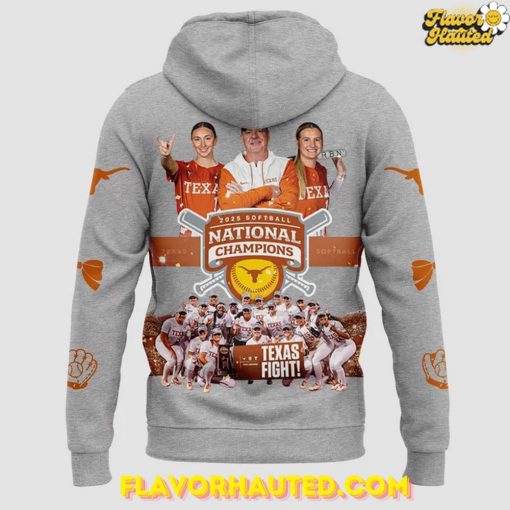 Texas Longhorns 2025 NCAA Softball National Champions Special Gray Hoodie
