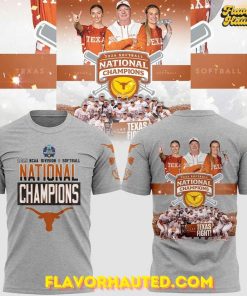 Texas Longhorns 2025 NCAA Softball National Champions Special Gray T-Shirt