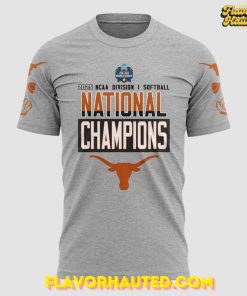 Texas Longhorns 2025 NCAA Softball National Champions Special Gray T-Shirt