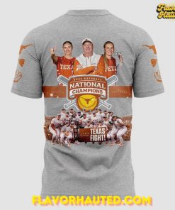 Texas Longhorns 2025 NCAA Softball National Champions Special Gray T Shirt 3