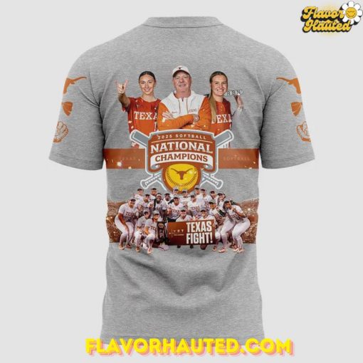 Texas Longhorns 2025 NCAA Softball National Champions Special Gray T-Shirt