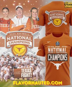 Texas Longhorns 2025 NCAA Softball National Champions Special Orange T-Shirt