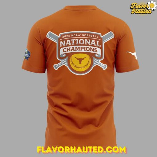 Texas Longhorns 2025 NCAA Softball National Champions Special Orange T-Shirt